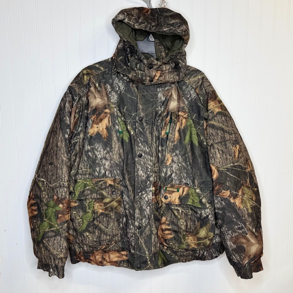 Vintage Remington 2XL Reversible Down 90's Break Up Camo / Green Hunting Jacket